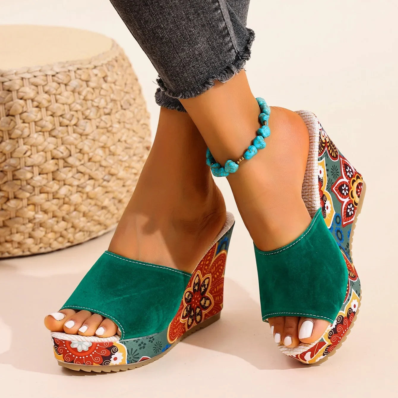 Joelle™ — Mules escultóricas con tacón floral